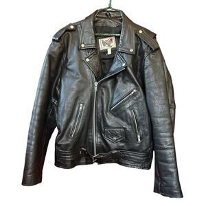 Echtes Leder Vintage Y2K Grunge Biker Real Leather Jacket 44 - 46 Distressed